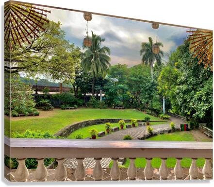 Beautiful Garden from the Balcony Canvas Print