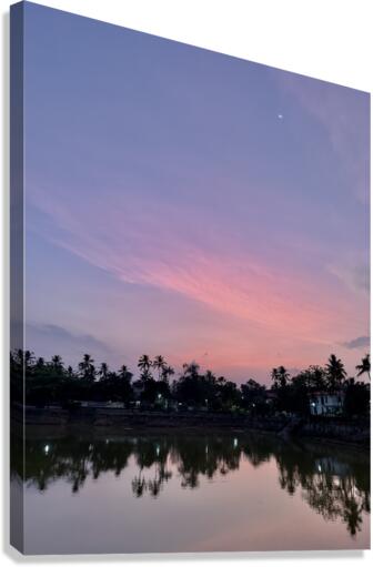 Purple sky of Varkala Canvas Print