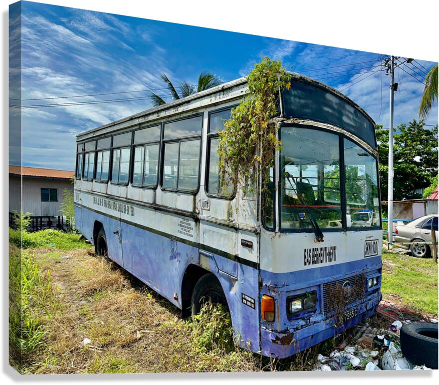 Abandoned City Bus Sandakan Canvas Print