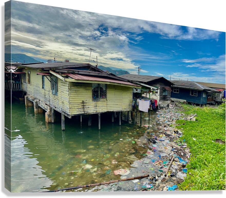 Sim Sim Traditional Floating Village in Sandakan 10 Canvas Print