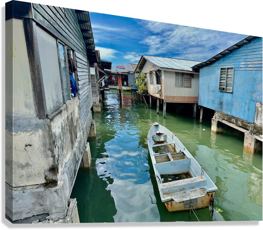 Sim Sim Traditional Floating Village in Sandakan 7 Canvas Print