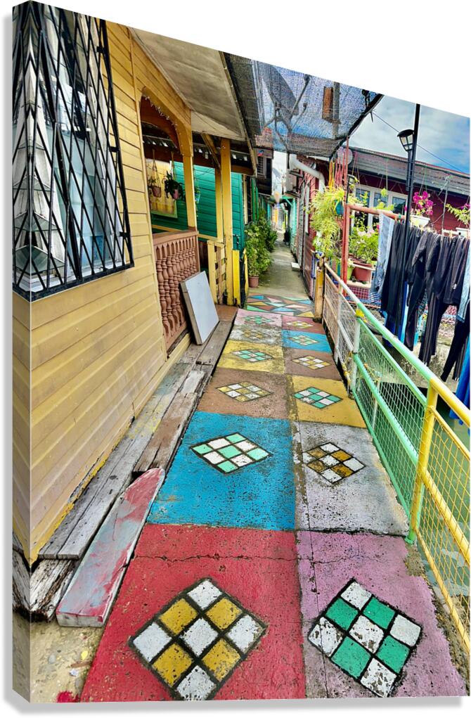 Sim Sim Traditional Floating Village in Sandakan 6 Canvas Print