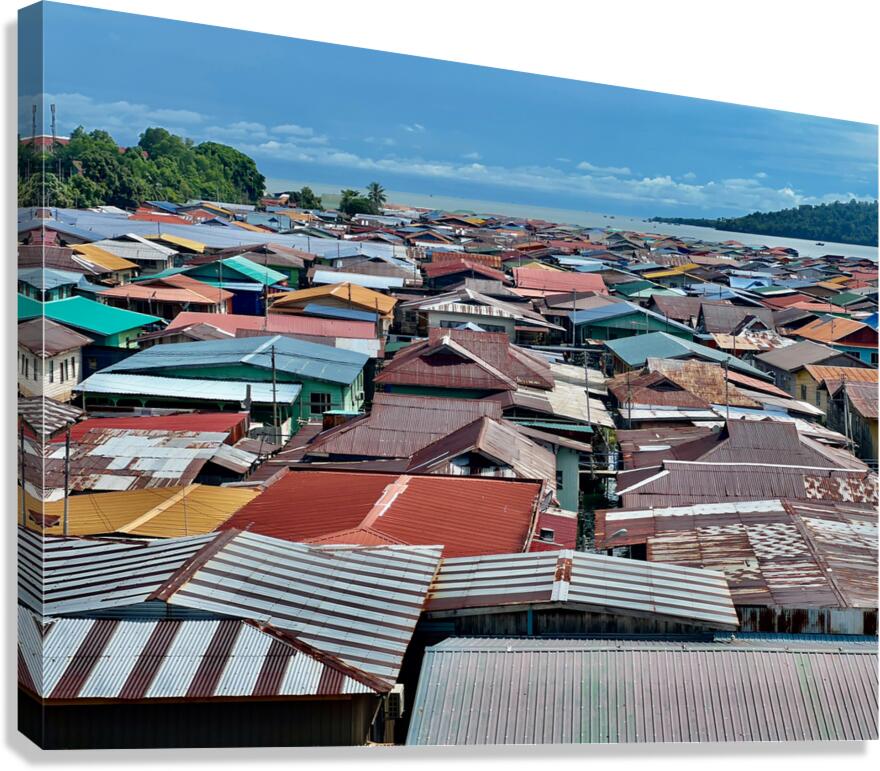Sim Sim Traditional Floating Village in Sandakan 3 Canvas Print