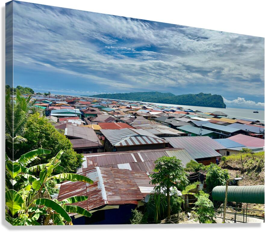 Sim Sim Traditional Floating Village in Sandakan 2 Canvas Print