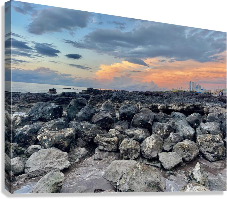 Samyang Beach Sunset Jeju South Korea 5 Canvas Print