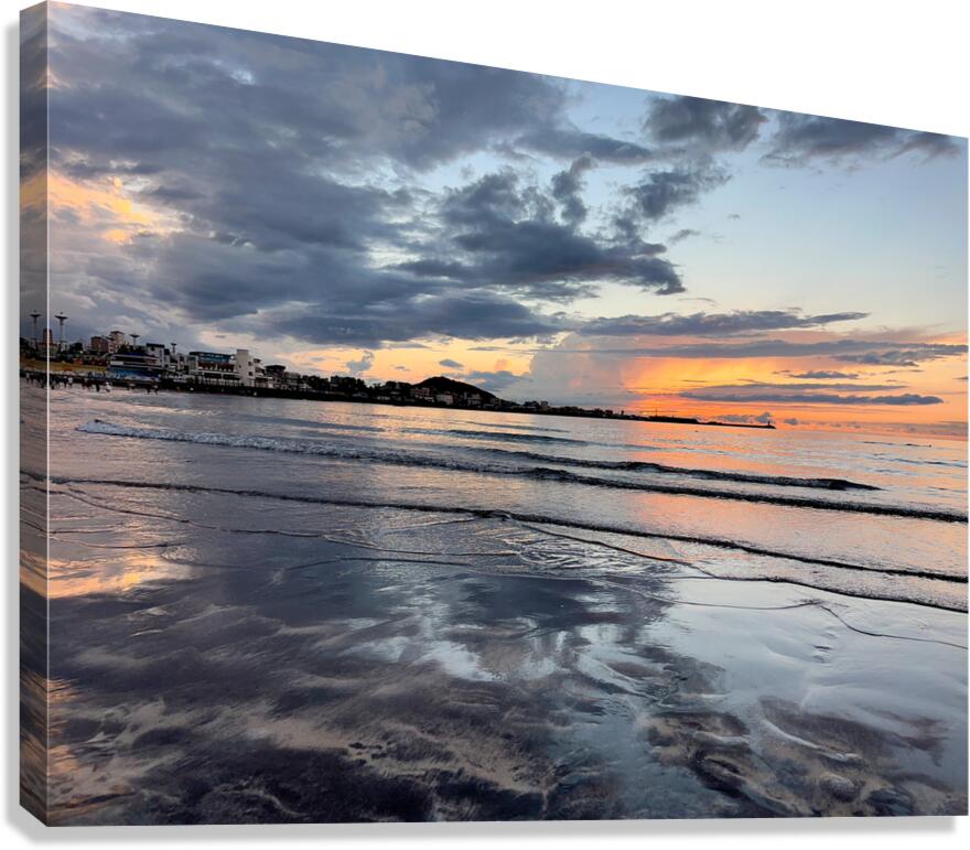 Samyang Beach Sunset Jeju South Korea 4 Canvas Print