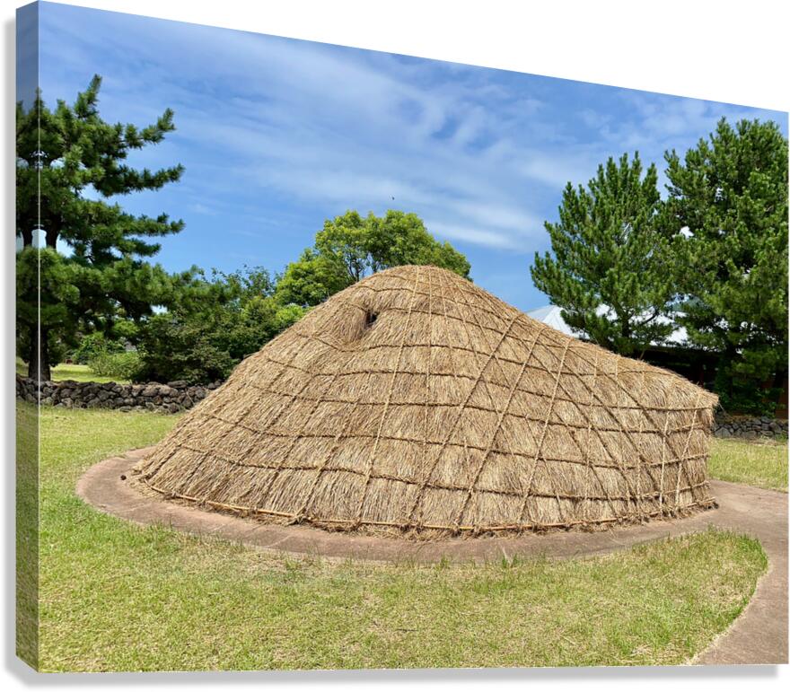 Traditional Village Hut Jeju South Korea 1 Canvas Print