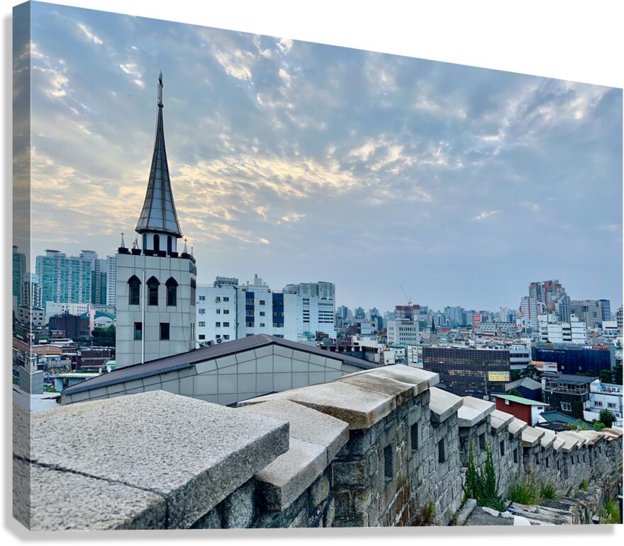 City View Behind the Wall Seoul South Korea 3 Canvas Print
