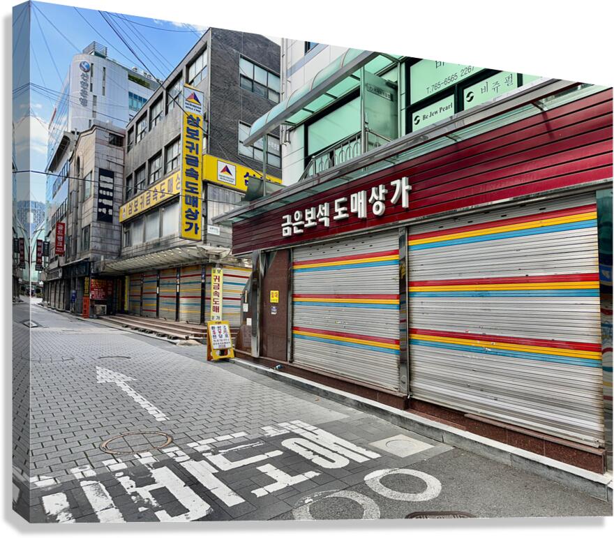 Streets of Seoul South Korea Canvas Print