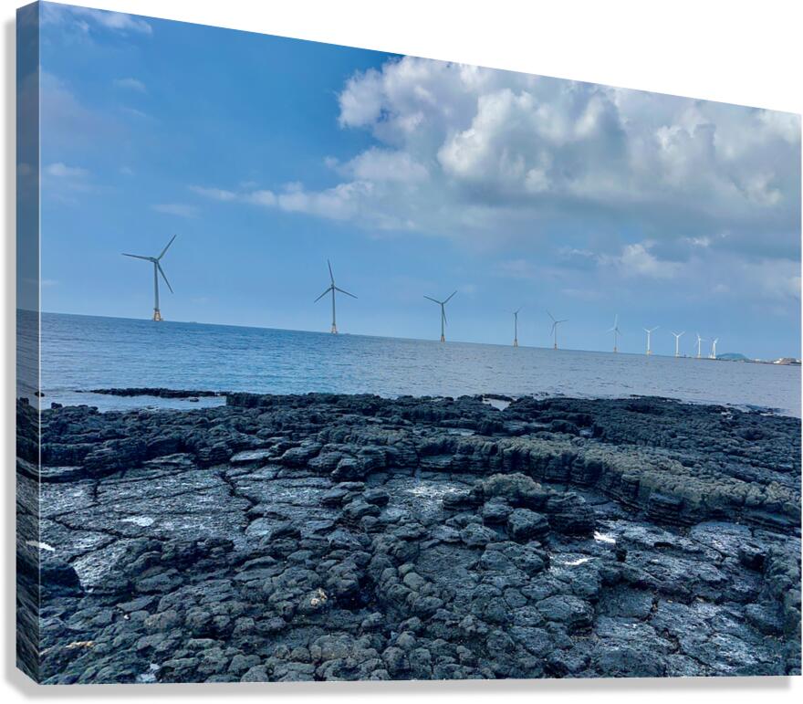 Wind Mills Jeju South Korea 2 Canvas Print