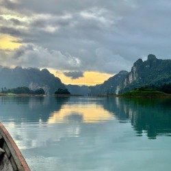 Reflections on the Lake in Khao Sok Thailand 1