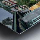 The Blue Bus of the Village Metal print