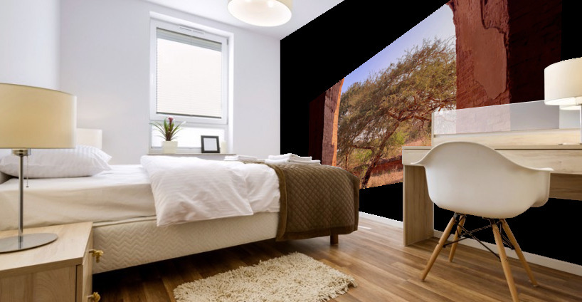 Tree by the window Mural print