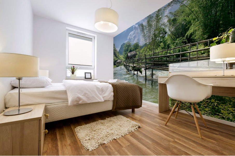 Long Bamboo Bridge Mural print