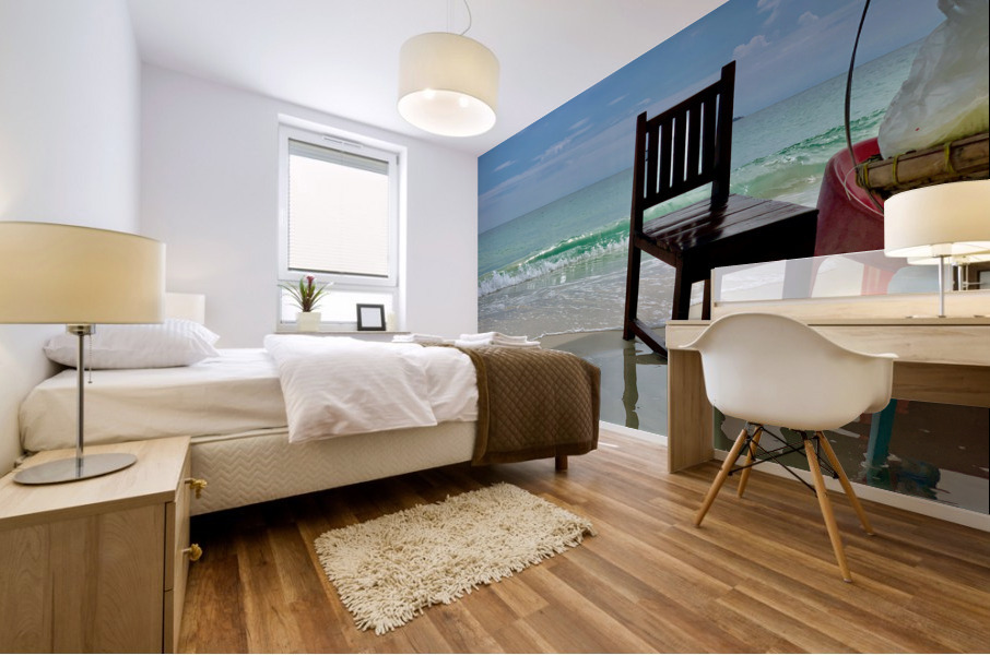 Chair on the Beach Mural print