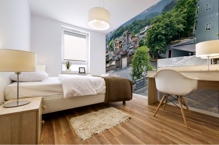 Town from Temple Mural print