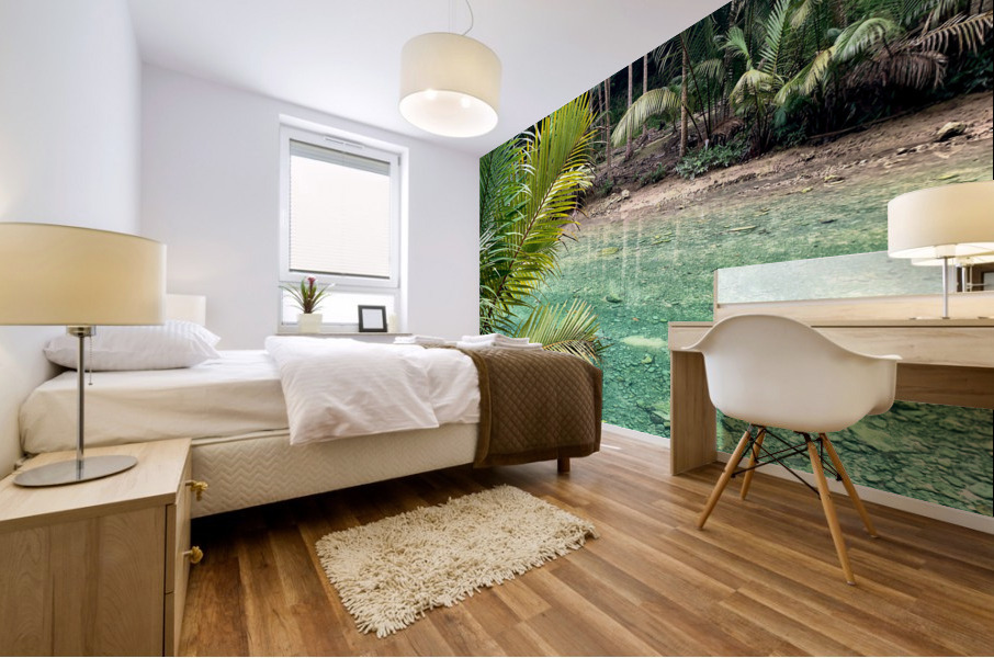 Blue Water in the Jungle Mural print