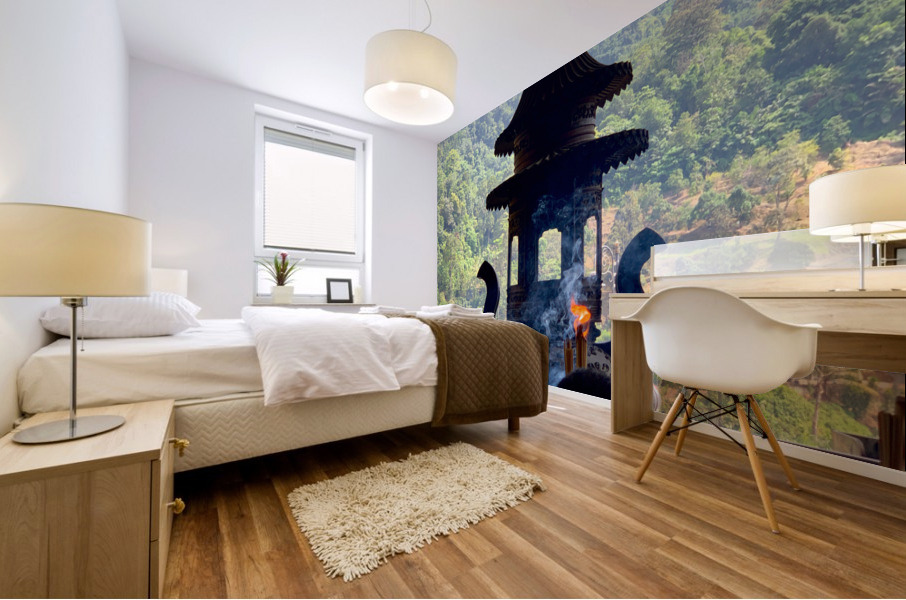 Buddhist Prayer Mural print