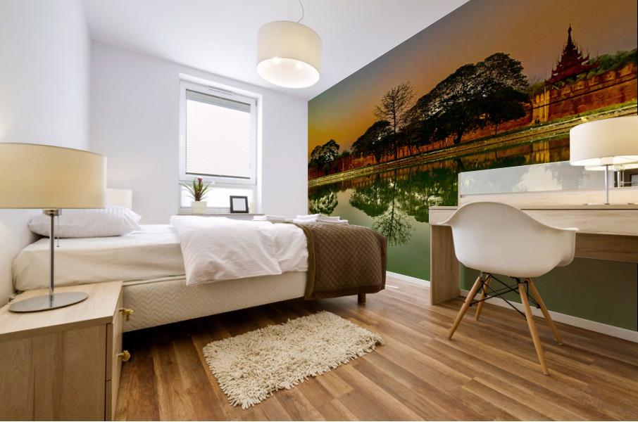 Reflections of Mandalay 3 Mural print