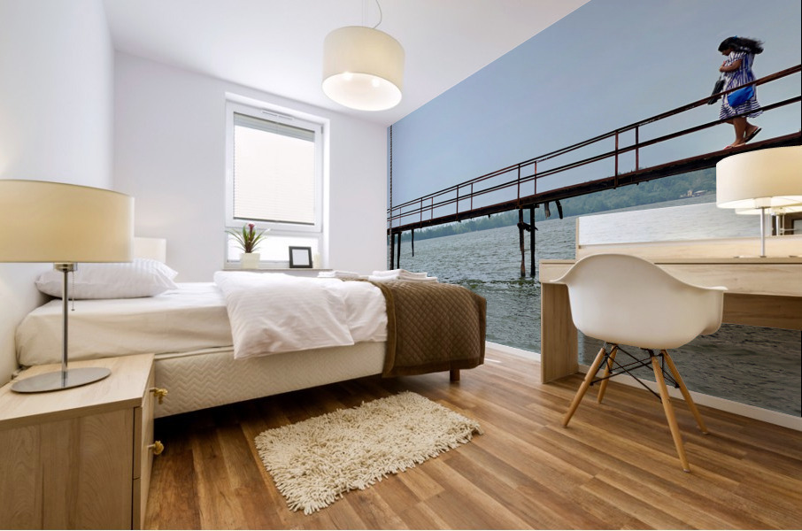 The Lady on the Bridge Mural print