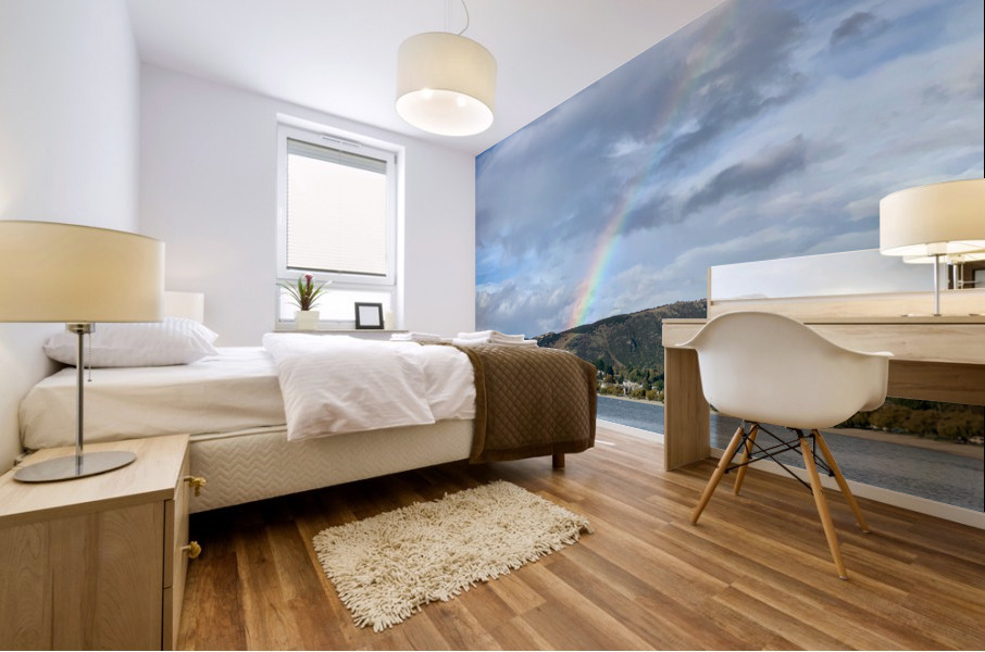 The Rainbow over the Hill Mural print