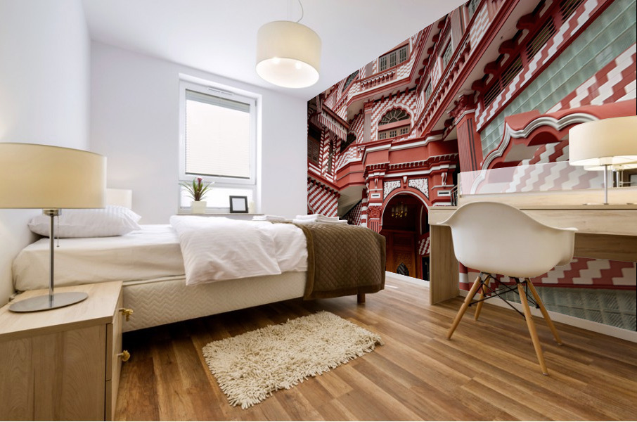 Jami Ul Alfar Mosque in Colombo Sri Lanka Mural print