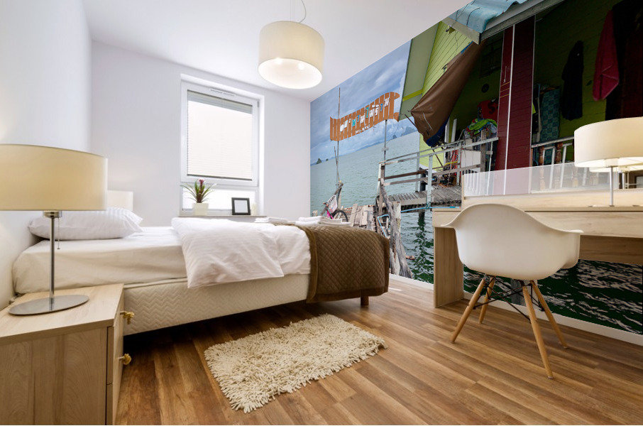 House in Koh Panyee Floating Village Thailand Mural print