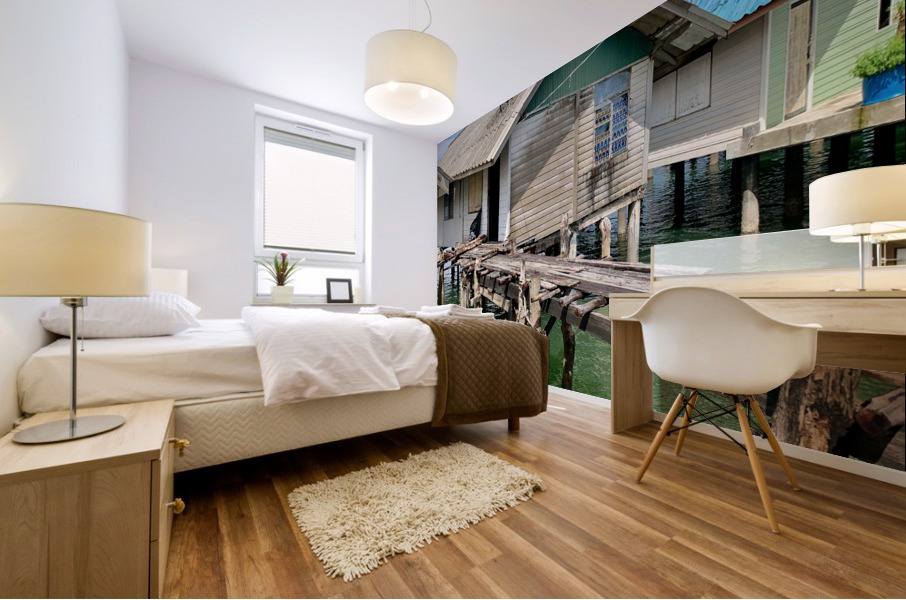 House in Koh Panyee Floating Village Thailand 2 Mural print