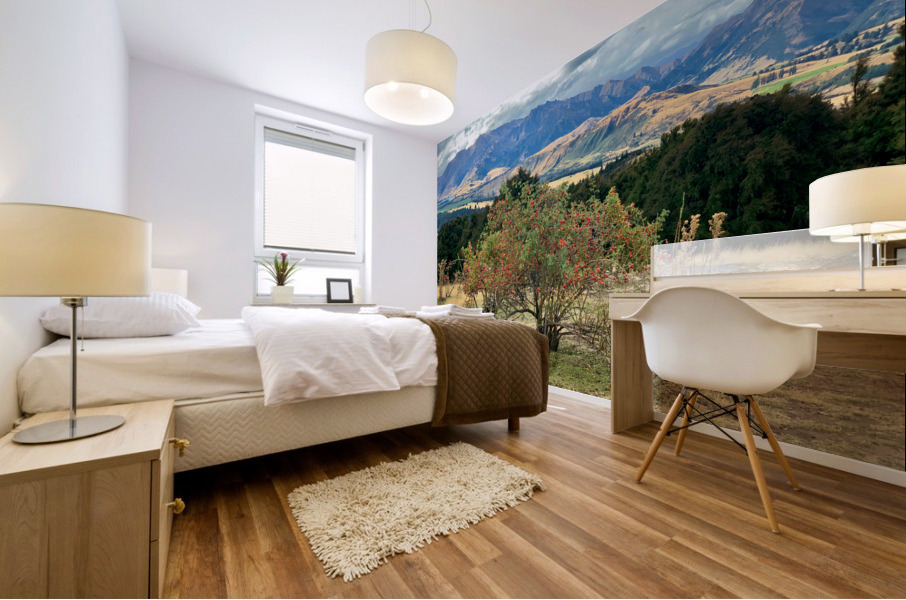 View From Mount Iron New Zealand After a Storm 6. Mural print