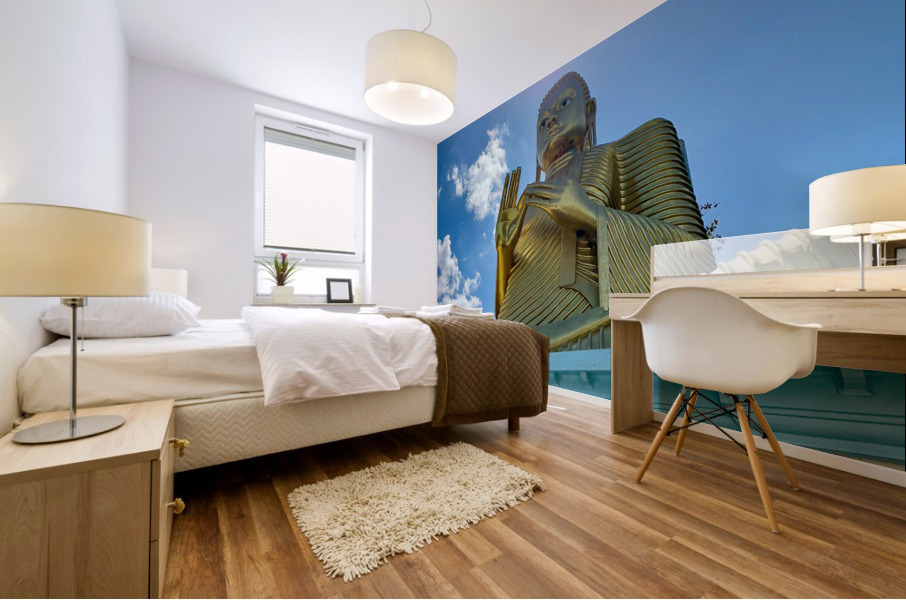 Sun Over Golden Buddha Mural print