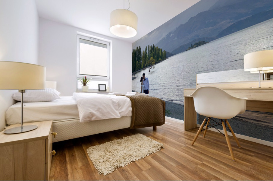 Newlyweds by the Wanaka Tree Mural print