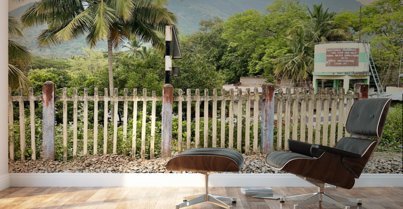 Railroad by the Mountain Wall Murals