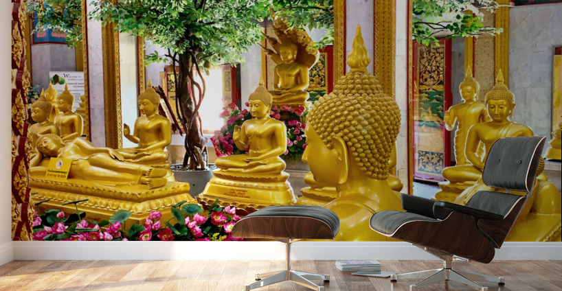 Golden Buddhas Wall Murals