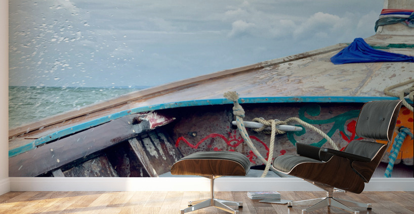 Front of Long Tail Boat Wall Murals