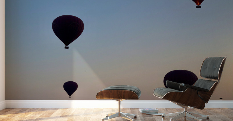 Hot Air Ballons at Sunrise Wall Murals