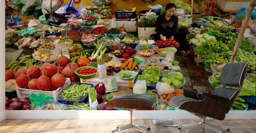 Fruits and Vegetables for Sale Wall Murals