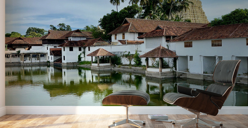 Reflections in Front of Sree Padmanabhaswamy Temple Wall Murals