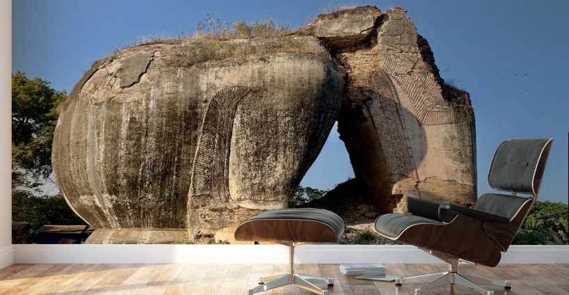 Mingun Pahtodawgyi Elephant Rock Wall Murals