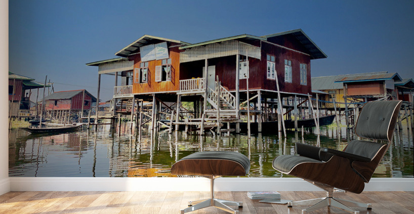 Inle Lake Reflections 5 Wall Murals