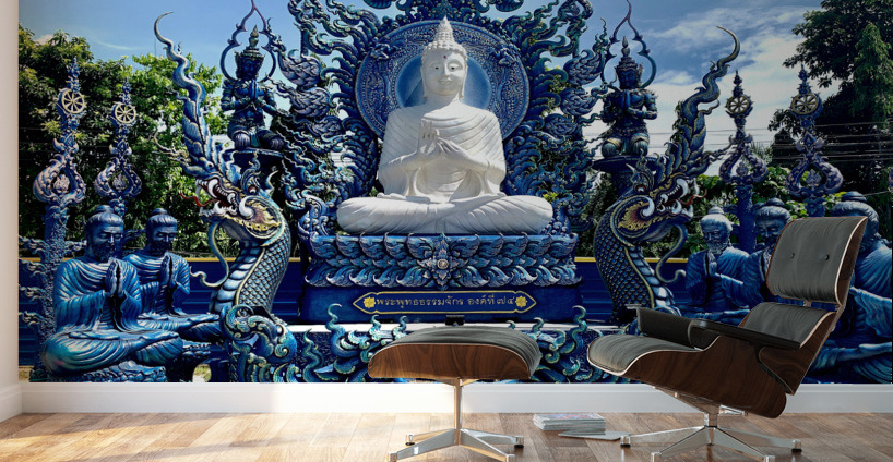 Wat Rong Suea Ten Blue Temple 1 Wall Murals