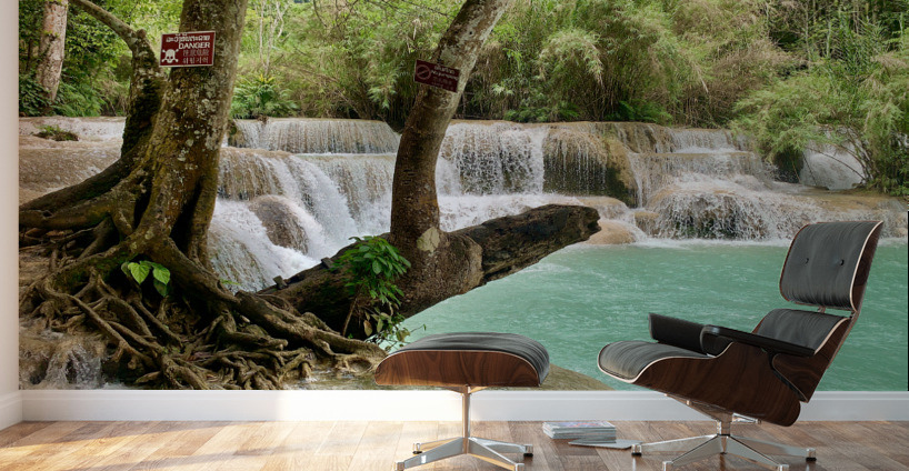 Kuang Si Waterfalls 6 Wall Murals
