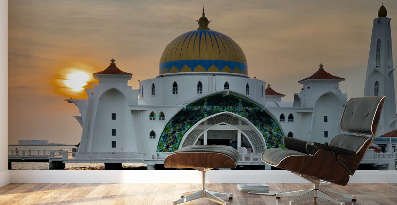 Masjid Selat Mosque In Melaka 1 Wall Murals