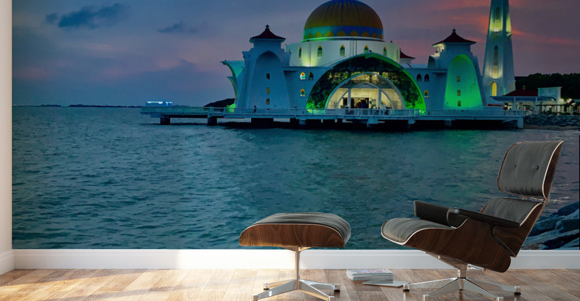 Masjid Selat Mosque in Melaka 3 Wall Murals