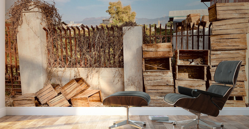 Vintage Wooden Crates Wall Murals