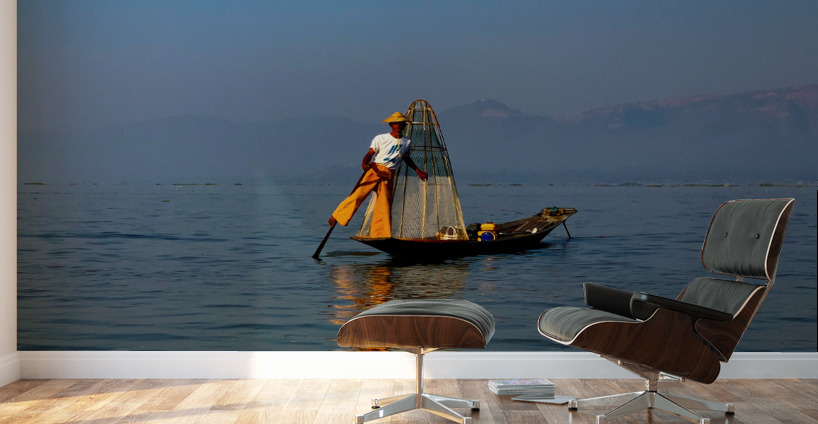 Inle Lake Fisherman 3 in Myanmar Wall Murals