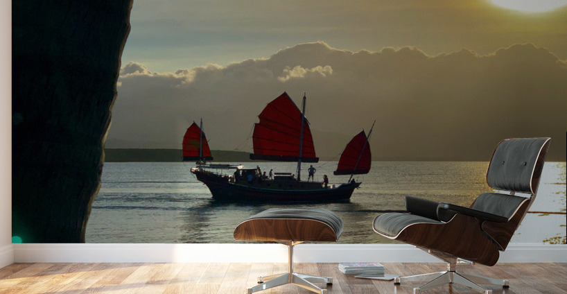 Special Boat When the Sun comes Down Wall Murals