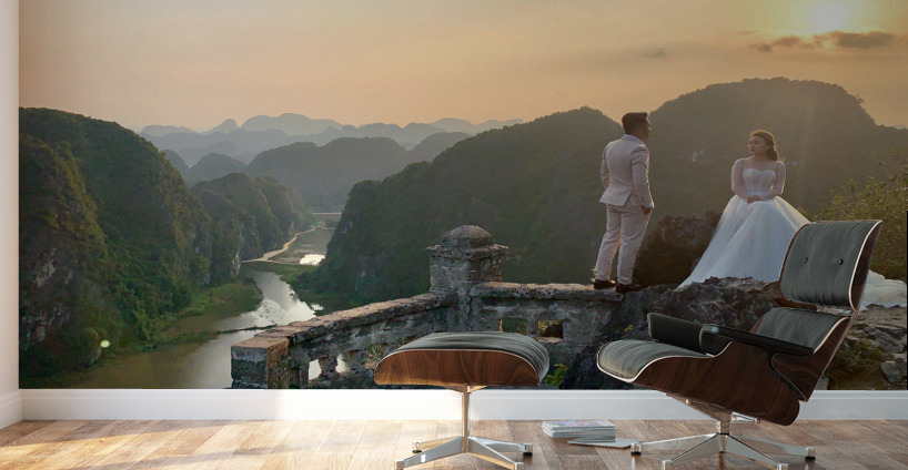 Beautiful Newlyweds at Hang Mua Cave Vietnam 1 Wall Murals