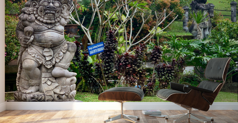 Indonesian Statue in the Garden Wall Murals