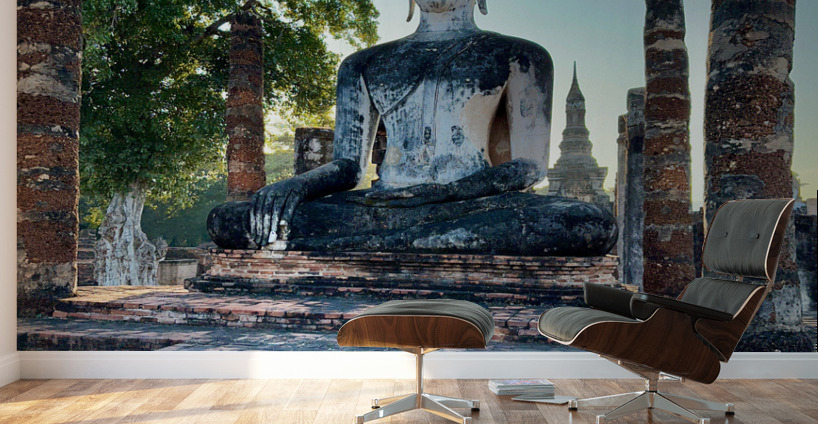 Wat Mahathat Temple Old Sukhothai Thailand 3 Wall Murals