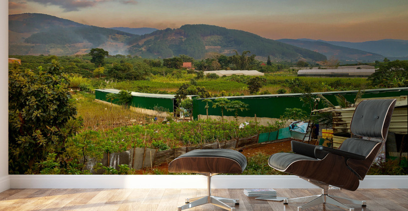 Gardens Mountains  Sunset Wall Murals